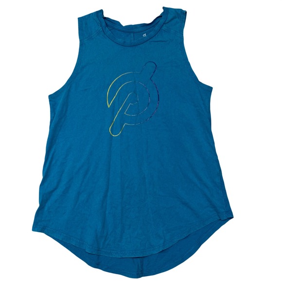 Peloton Tops - Peloton Womens Blue Sleeveless Activewear Tank Top Logo Size S